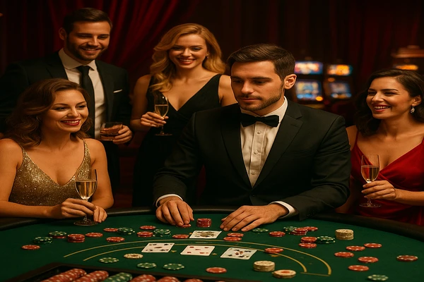 লাইভ টেবিল গেমিং পরিবেশে ডিলারের উপস্থিতি